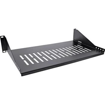 Preview: InLine® 19" Fachboden, 250mm, 20kg, 2HE, RAL 9005 schwarz