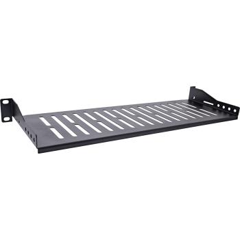 Preview: InLine® 19" Fachboden, 150mm, 10kg, 1HE, RAL 9005 schwarz