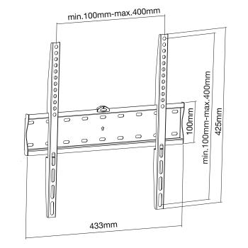 InLine® Basic Wandhalterung, für Flach-TV 81-140cm (32-55"), max. 40kg