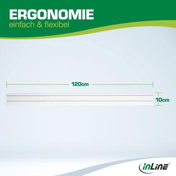 InLine® Slatwall Panel Aluminium, für Wandhalterung, weiß, 1,2m