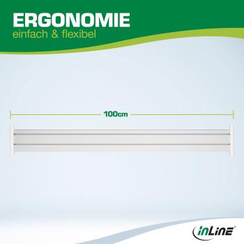 InLine® Slatwall Panel Aluminium, für Tischhalterung, 1m