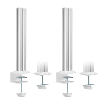 InLine® Slatwall Befestigungssäulen Aluminium, für Tischhalterung Panel, 2er Set