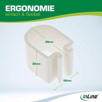 InLine® Slatwall Kabelhalter, für Tischhalterung Stangen, 2er Set