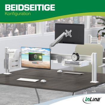 InLine® Slatwall Monitorhalterung lang, weiß