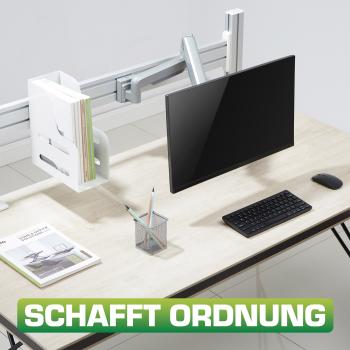 InLine® Slatwall Monitorhalterung lang, weiß