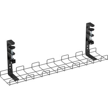 InLine® Kabelführungs-Gitter 60cm für Tischmontage mit Schraubklemmen, schwarz