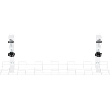 Preview: InLine® Kabelführungs-Gitter 60cm für Tischmontage mit Schraubklemmen, weiß