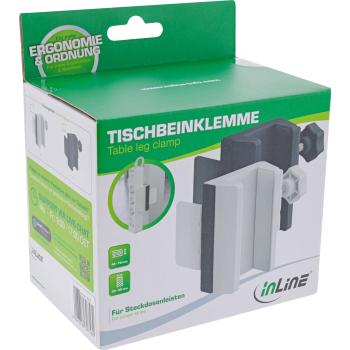 Preview: InLine® Tischbein-Klemme für Steckdosenleiste, Schraubklemme