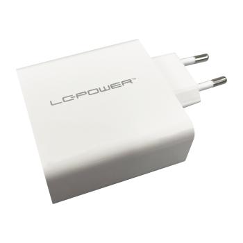 Preview: LC-Power LC-GAN-65, USB-Netzteil GaN, 2x USB-C, 1x USB-A, 65W, weiß