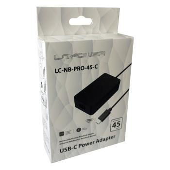 Preview: LC-Power LC-NB-PRO-45-C, USB-C-Notebook-Netzteil 45W