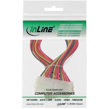 Preview: InLine® Strom Verlängerung int., 24pol ATX ST / BU, Netzteil zu Mainboard, 0,20m