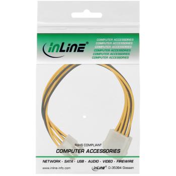 Preview: InLine® Strom Verlängerung intern, Netzteil zu Mainboard 8pol. ST / BU, 0,20m