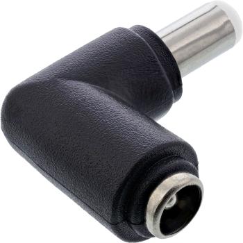 Preview: InLine® DC Adapter, 5,5x2,5mm DC Hohlstecker Stecker / Buchse gewinkelt