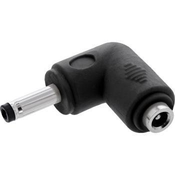 InLine® DC Adapter, 4,0 x 1,7 mm, Stecker/Buchse, gewinkelt, schwarz