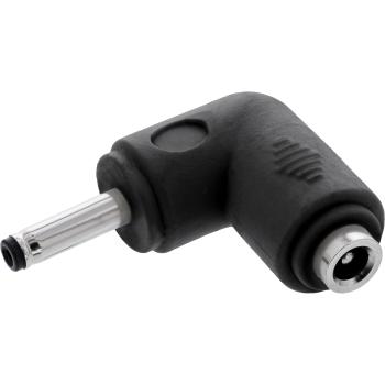 InLine® DC Adapter, 3,5 x 1,35 mm, Stecker/Buchse, gewinkelt, schwarz