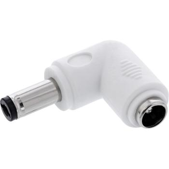 InLine® DC Adapter, 5,5 x 2,5 mm, Stecker/Buchse, gewinkelt, weiß