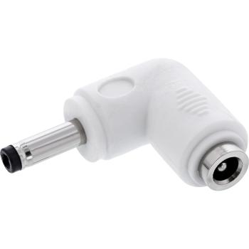 InLine® DC Adapter, 4,0 x 1,7 mm, Stecker/Buchse, gewinkelt, weiß