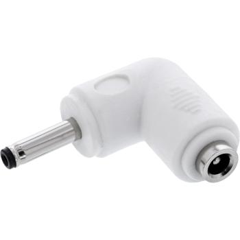 InLine® DC Adapter, 3,5 x 1,35 mm, Stecker/Buchse, gewinkelt, weiß