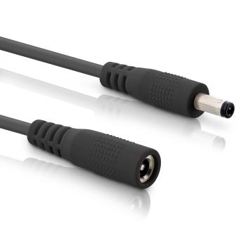 InLine® DC Verlängerungskabel, DC Stecker/Buchse 5,5x2,1mm, AWG 18, schwarz, 3m