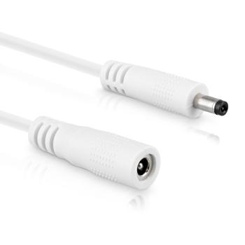 InLine® DC Verlängerungskabel, DC Stecker/Buchse 3,5x1,35mm, AWG 18, weiß 0,5m