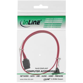 Preview: InLine® SATA 6Gb/s Kabel, mit Lasche, gewinkelt, 0,3m