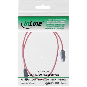 Preview: InLine® SATA 6Gb/s Kabel, mit Lasche, 0,3m
