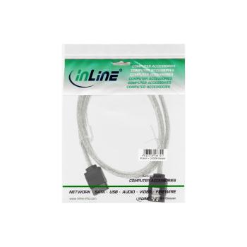 Preview: InLine® SATA 6Gb/s Kabel rund, mit Lasche, 0,5m