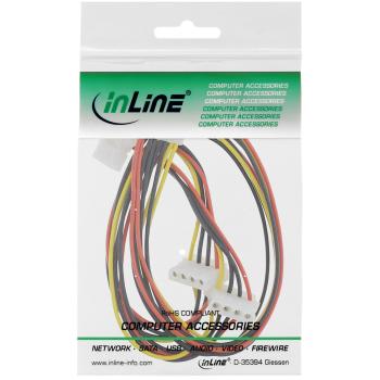 Preview: InLine® Strom Y-Kabel intern, 1x 13,34cm (5,25") an 4x 13,34cm (5,25")