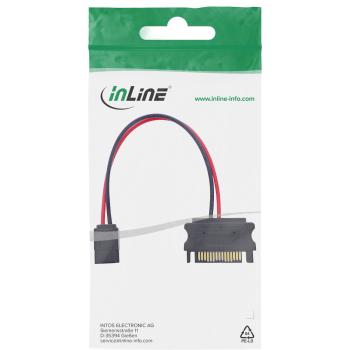 Preview: InLine® SATA Stromadapterkabel, SATA Buchse an SlimSATA Stecker, 0,15 m