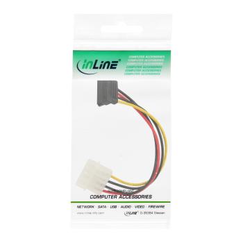 Preview: InLine® SATA Stromadap.-kab., 1x 13,34cm (5,25") BU/15pol SATA ST, unten abgew.