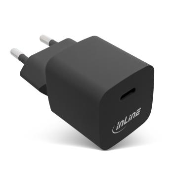 InLine® USB Netzteil, GaN Ladegerät Single USB-C, 33W, schwarz