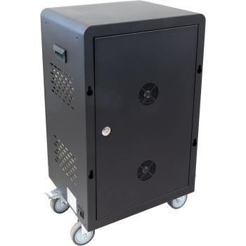 Preview: InLine® mobiler Ladeschrank, 32x USB-C, 2000W, PD3, QC5, abschließbar, schwarz
