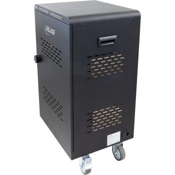Preview: InLine® mobiler Ladeschrank, 32x USB-C, 2000W, PD3, QC5, abschließbar, schwarz