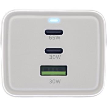 InLine® USB Netzteil, GaN Ladegerät, 2x USB-C, 1x USB-A, mit Schutzkontaktbuchse