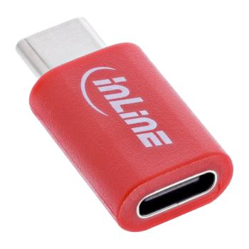 Preview: InLine® USB-Datenblocker, Adapter USB-C Stecker an USB-C Buchse, bis 240 W PD