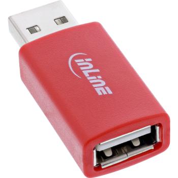 Preview: InLine® USB-Datenblocker, Adapter USB-A Stecker an USB-A Buchse, 5 V, 1,5 A