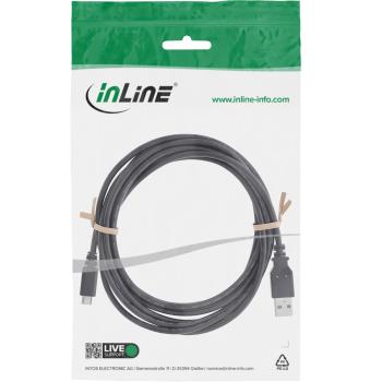 Preview: InLine® Micro-USB 2.0 Kabel, USB-A Stecker an Micro-B Stecker, 5m