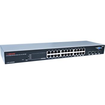 Longshine Gigabit Switch, 24-Port, LCS-GS9428-A, 19"-Version, Web Smart SNMP