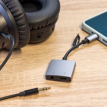 Preview: InLine® USB-C Audio Adapterkabel, USB-C zu 3,5mm Buchse + PD 30W