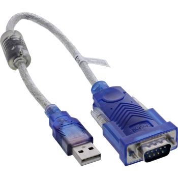 InLine® USB zu Seriell Adapterkabel mit Ferrit, Stecker A an 9pol Sub D Stecker