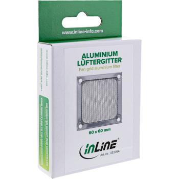 InLine® Lüftergitter, Aluminium Filter, 60x60mm