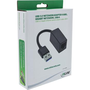 Preview: InLine® USB 3.2 Netzwerkadapter Kabel, Gigabit Netzwerk, USB-A