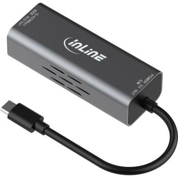 Preview: InLine® USB-C zu RJ45 PoE-Adapter, mit Überspannungsschutz