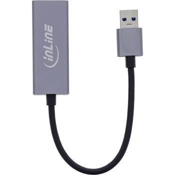 Preview: InLine® USB 3.2 Netzwerkadapter Kabel, USB-A zu RJ45 Gigabit Netzwerk