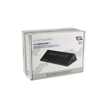 Preview: LC-Power LC-HUB-ALU-2B-7, 6-fach USB 3.0-Hub, Aluminium