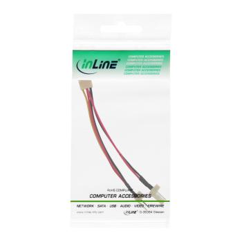 Preview: InLine® Lüfter Adapterkabel, 3pol Molex BU an 2x 3pol Molex ST, 100er Pack