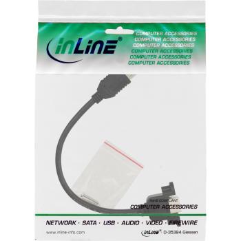 Preview: InLine® USB 2.0 Adapterkabel, Buchse A auf Einbaubuchse B, 0,2m