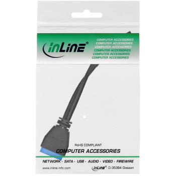 Preview: InLine® USB 2.0 zu 3.0 Adapterk. int., USB 2.0 Mainb./USB 3.0 int., 0,15m