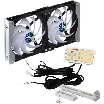Titan TTC-SC20(C)V2+ Kühlschrank-Doppellüfter 140x25mm IP55, Timer Gleichrichter