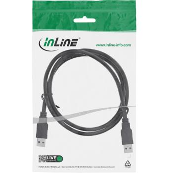 Preview: InLine® USB 3.2 Gen.1 Kabel, A an A, schwarz, 1m